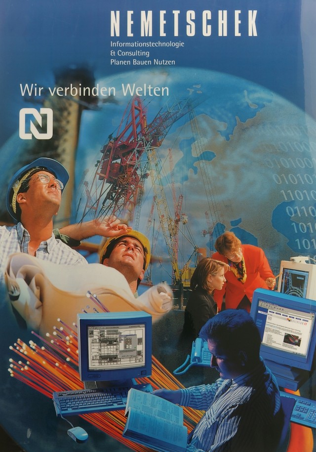 Plakat des Nemetschek-Unternehmens von 1991 (Foto: Nemetschek Group)