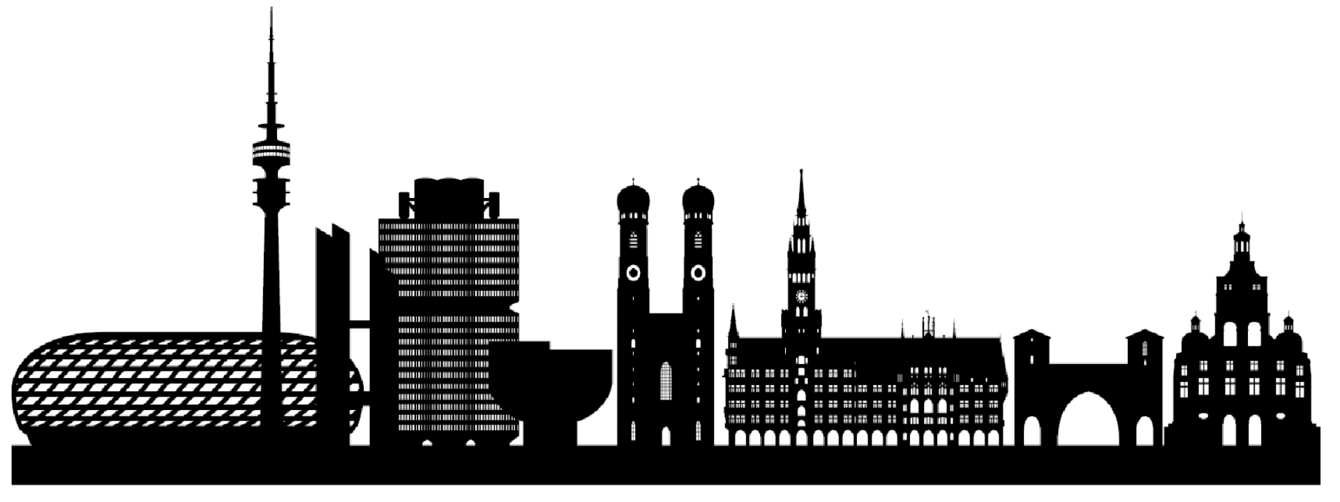 Silhouette der Stadt München