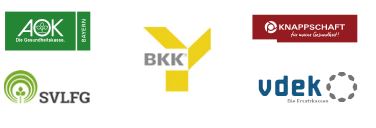 Logoreihe AOK BKK Knappschaft SVLFG