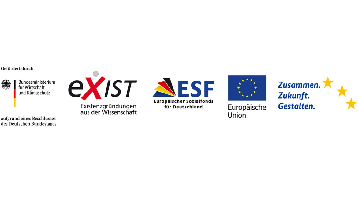 Logoreihe Bundesministerium für Wirtschaft und Klimaschutz BMWK exist ESF Europaeische Union EU Zusammen Zukunft Gestalten
