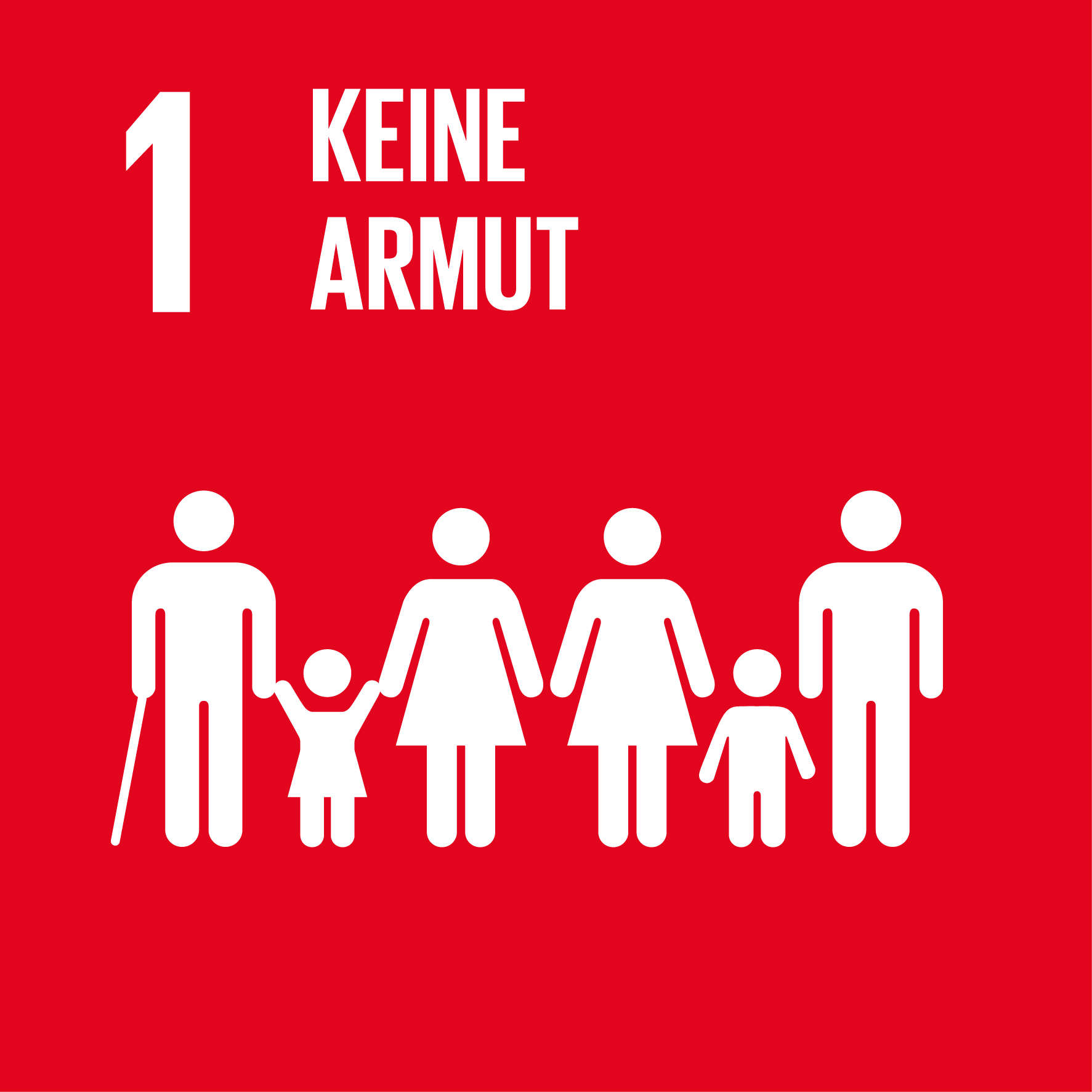 Icon Sustainable Development Goals SDG Nachhaltigkeitsziele Keine Armut