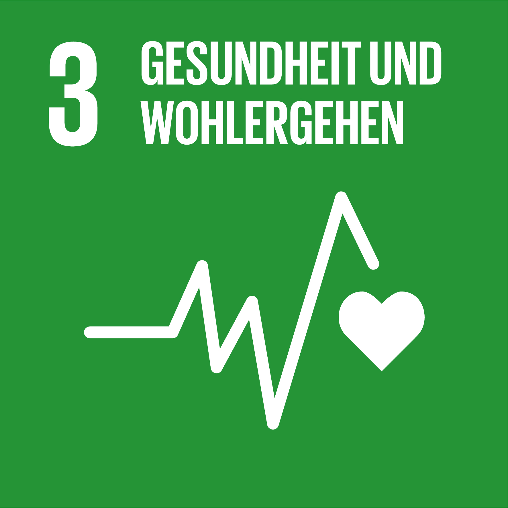 Icon Sustainable Development Goals SDG Nachhaltigkeitsziele Gesundheit und Wohlergehen