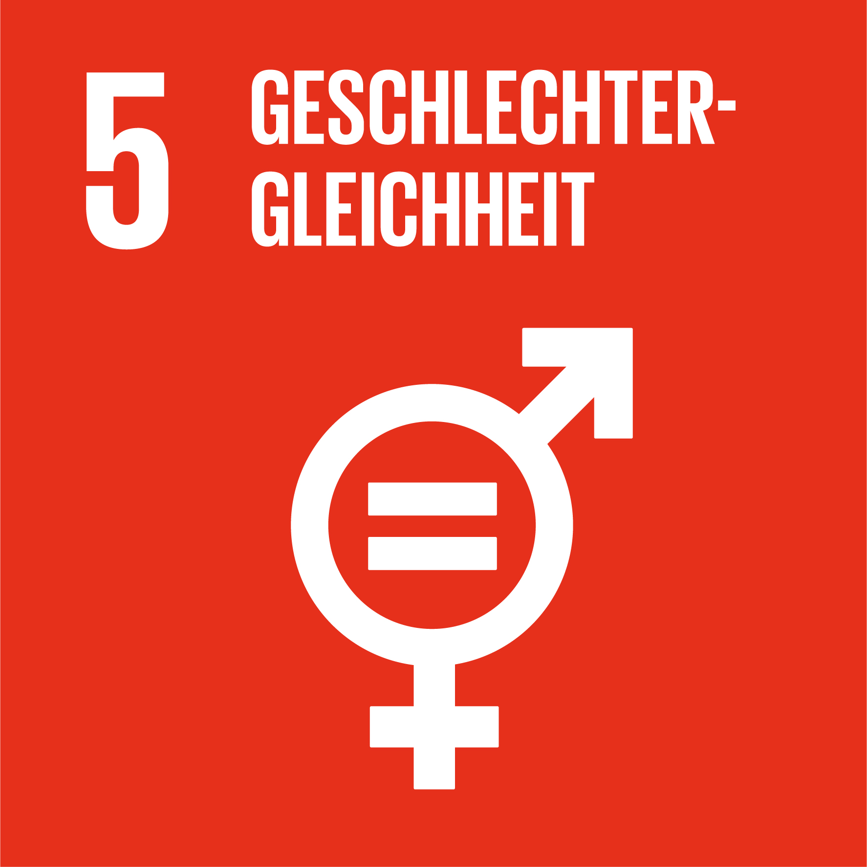 Icon Sustainable Development Goals SDG Nachhaltigkeitsziel Geschlechtergleichheit