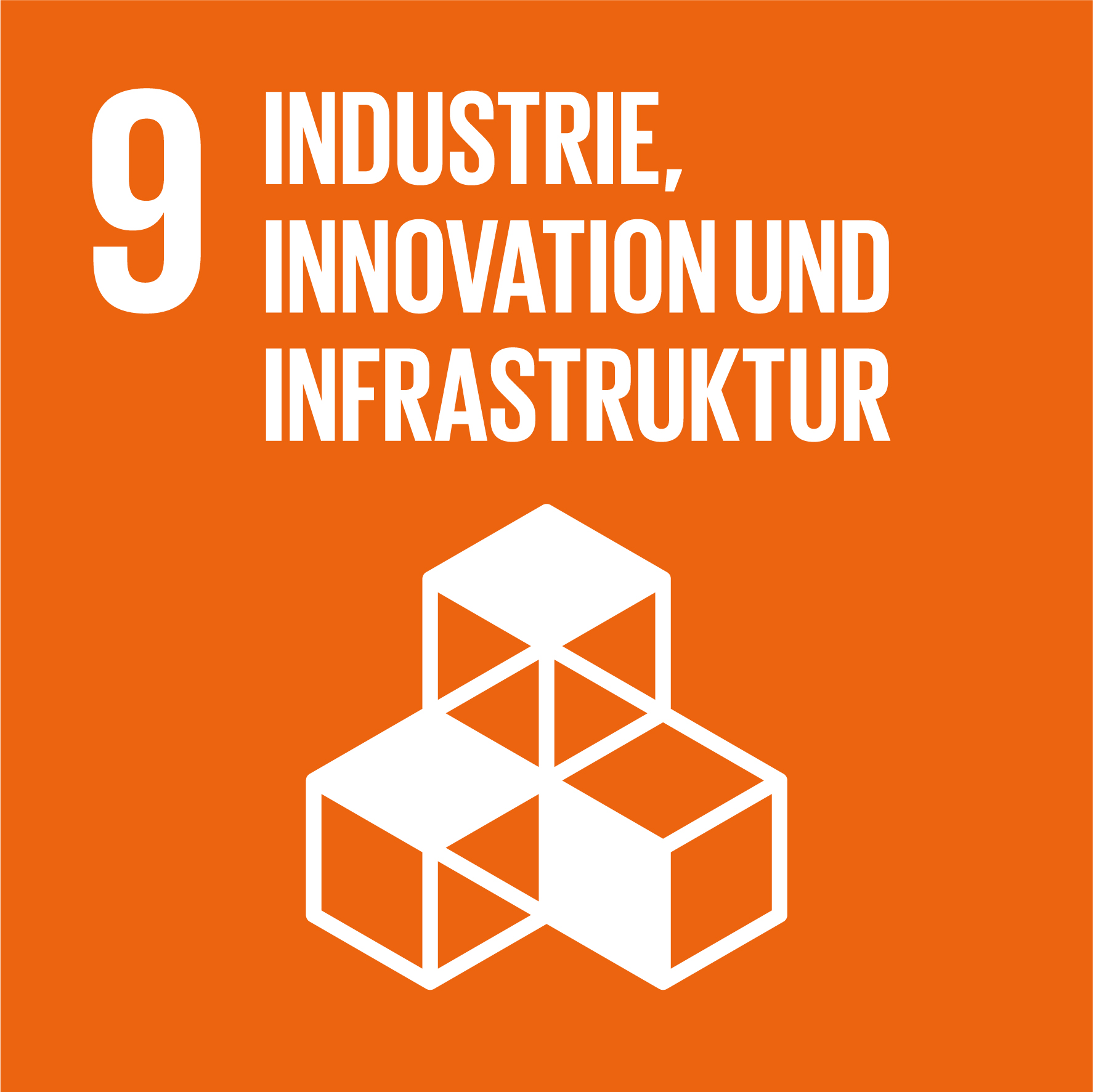 Icon Sustainable Development Goals SDG Nachhaltigkeitsziel Innovation Infrastruktur