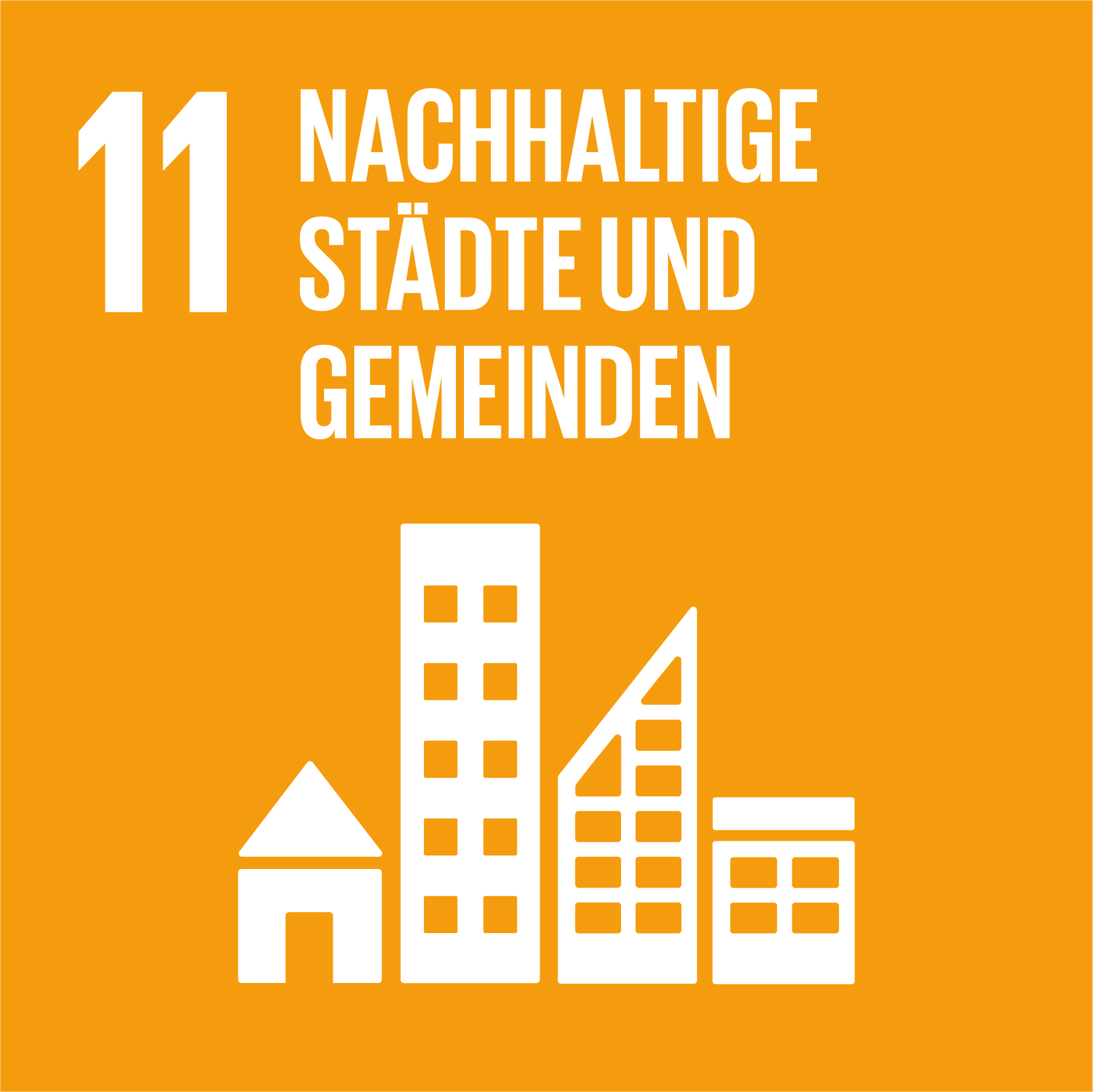 Icon Sustainable Development Goals SDG Nachhaltigkeitsziel Staedte und Gemeinden