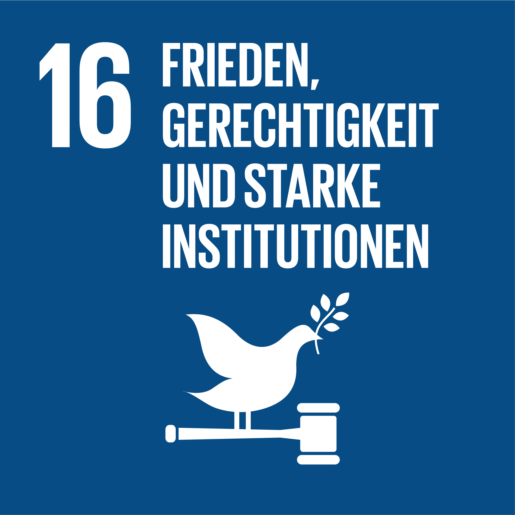 Icon Sustainable Development Goals SDG Nachhaltigkeitsziel Frieden Gerechtigkeit