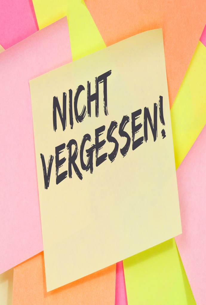 Nicht vergessen!