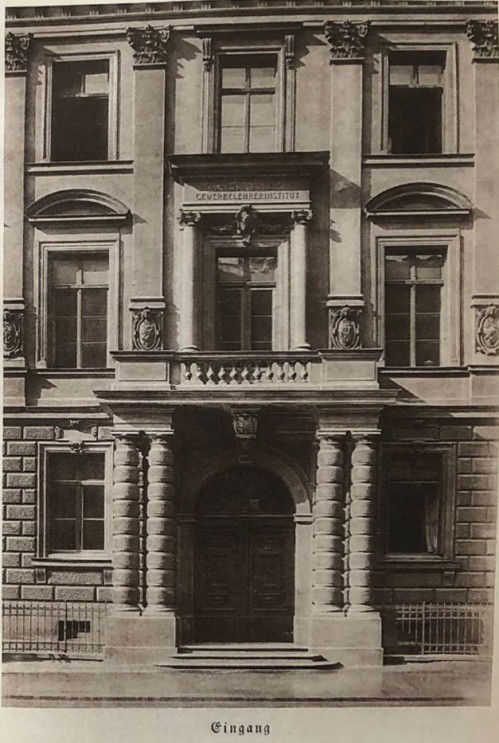 Eingang Staatsbauschule 1910