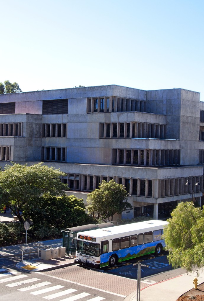 Building of the Robert E. Kennedy Library at cal Poly