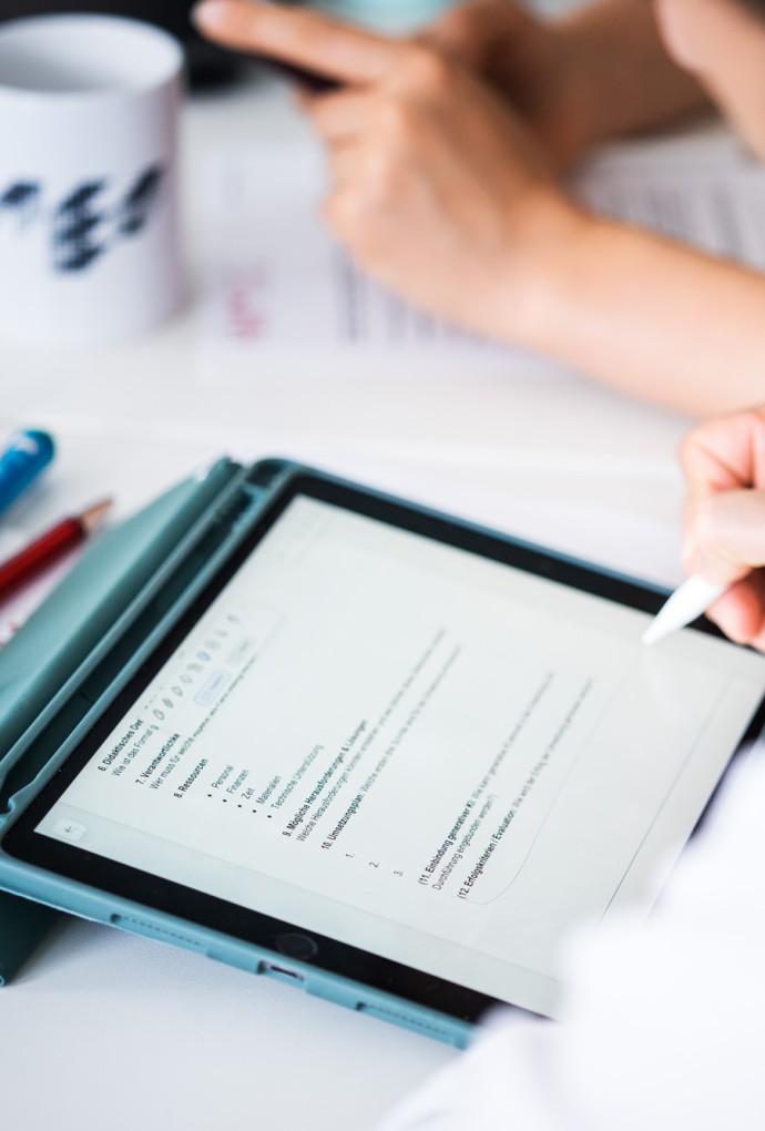 Tablet Bildschirm