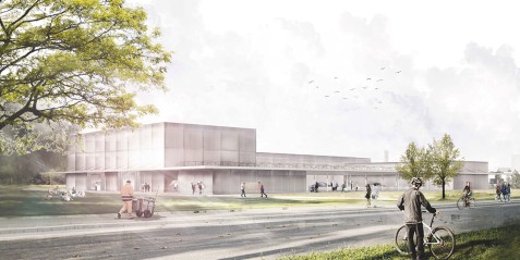 Der von Architektur-Absolventin Franziska Häfele entwickelte Wertstoffhof (Bild: Franziska Häfele)
