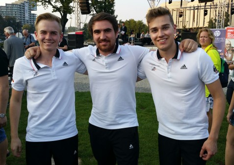 Teamgeist bei der Studierenden-Weltmeisterschaft im Sportschießen: Gewehrschützen Sandro Schrüfer, Patrick Kurz und Bernd Fränkle (Foto: Sandro Schrüfer)