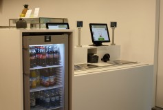 Die Selbstbedienungskasse mit integriertem Scansystem (Foto: Patrick Mayr)