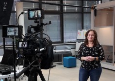 Professioneller Lehrvideodreh für den virtuellen Kurs (Foto: Andrea Schramm)