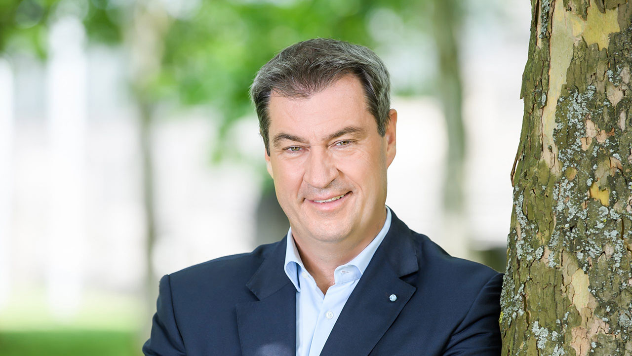Der Bayerische Ministerpräsident Dr. Markus Söder wandte sich mit einer Videobotschaft an die Gäste