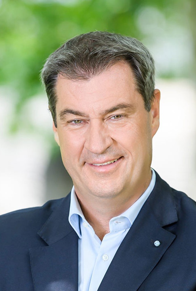 Der Bayerische Ministerpräsident Dr. Markus Söder wandte sich mit einer Videobotschaft an die Gäste
