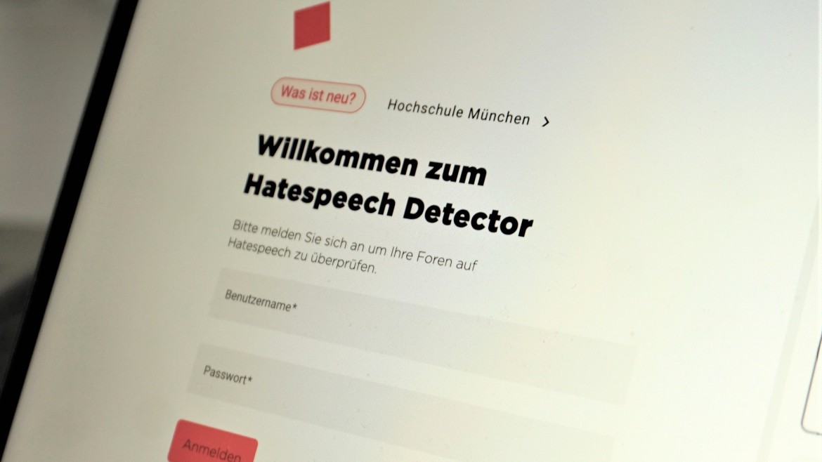 Benutzeroberfläche HateSpeech Detector