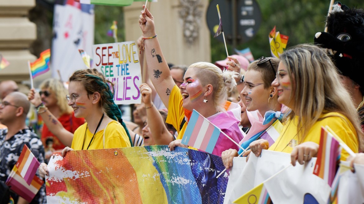 Menschen auf einer Pride Parade (Foto: Surprising_Media, pixabay) Menschen auf einer Pride Parade