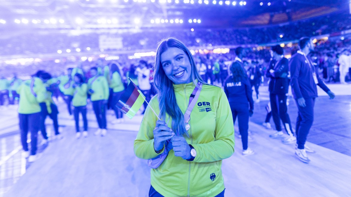 HM-Studentin Esmeralda Husovic bei den FISU Games (Foto: Arndt Falter) HM-Studentin Esmeralda Husovic bei den FISU Games