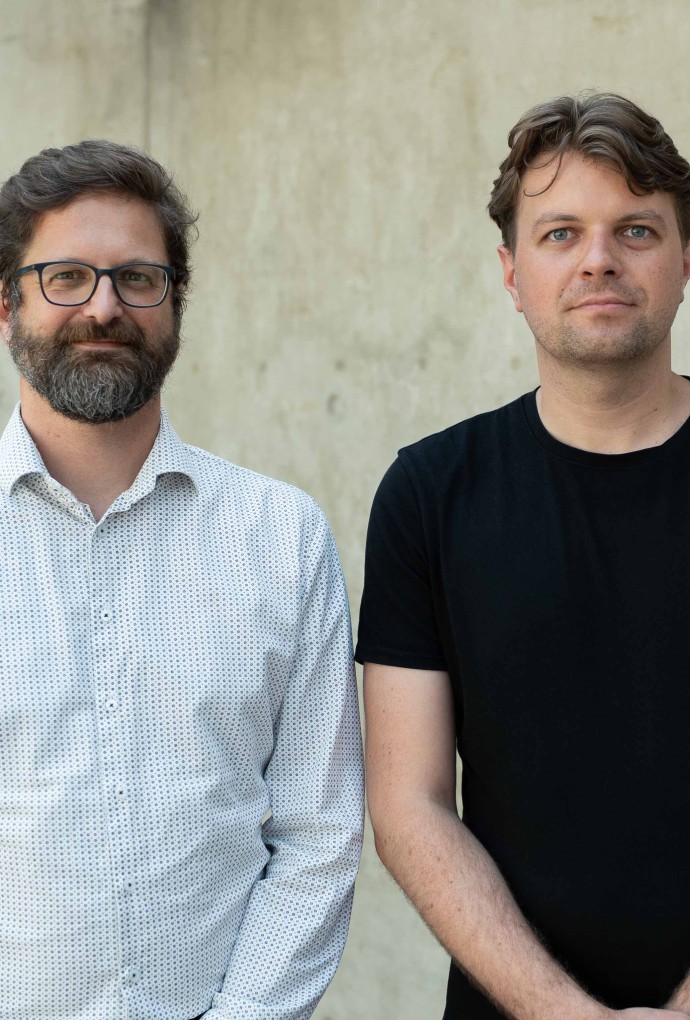 HM-Professor Oliver Bohlen und HM-Promovend Alexander Reiter (v.l.n.r.)