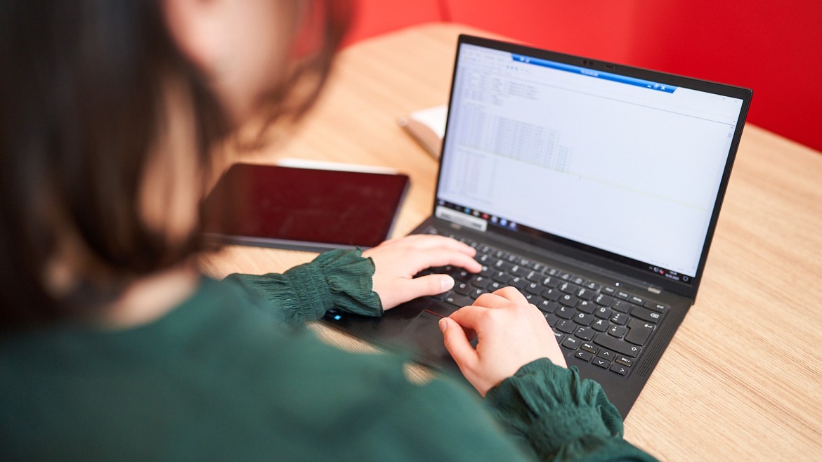 Arbeiten am Laptop