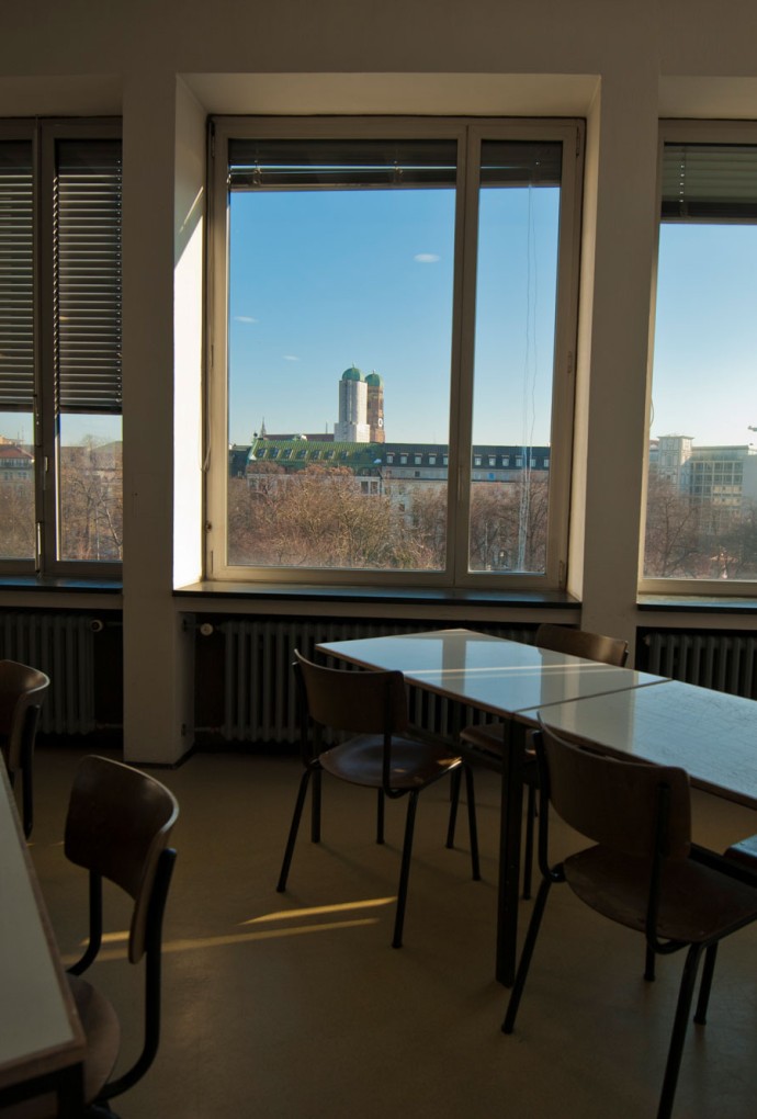 Blick auf die Frauenkirche vom Gebäude Karlstraße 6 aus