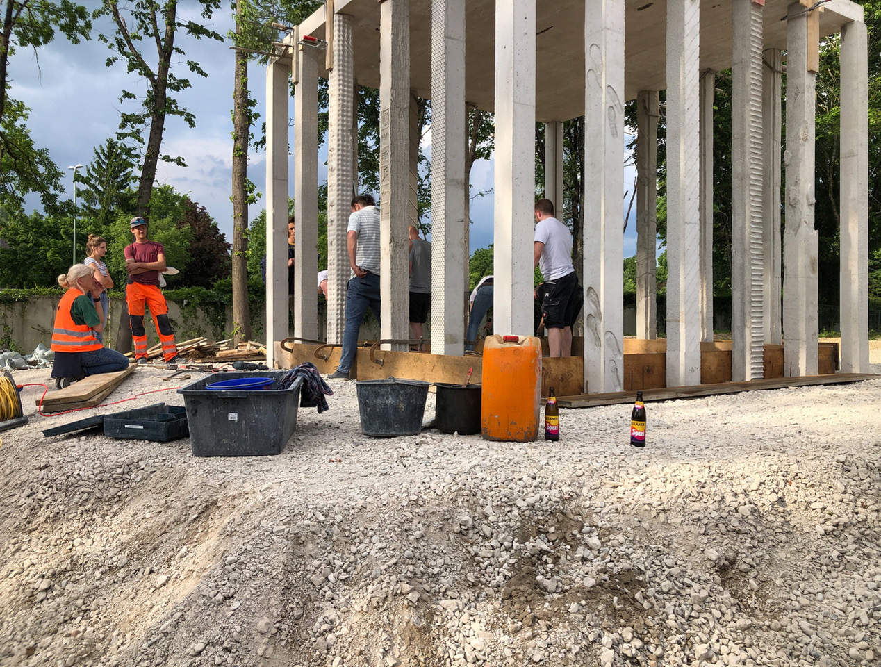 Betonprojekt in der Bayernkaserne - Hochschule München