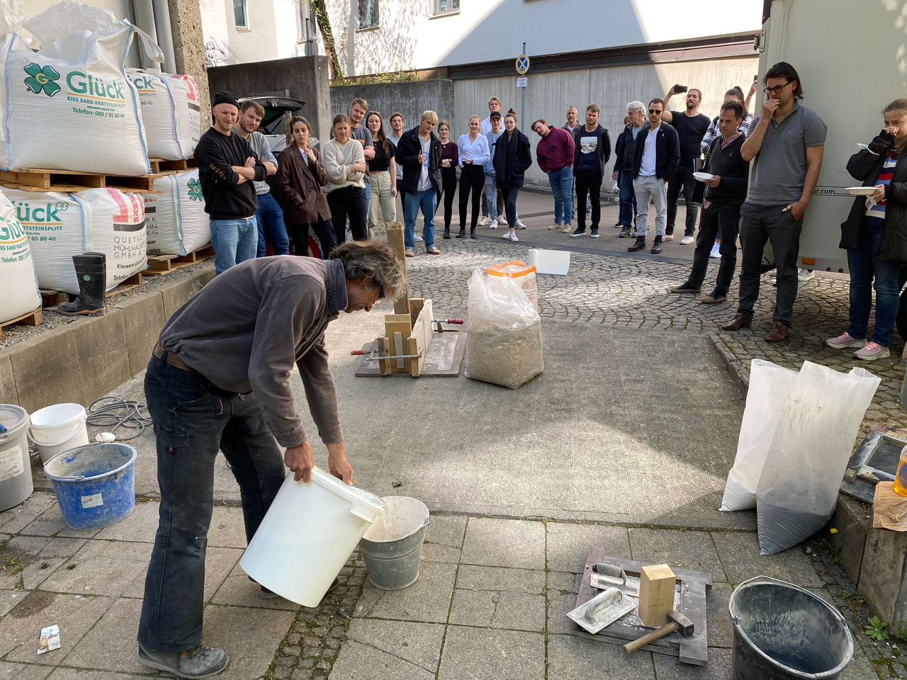 Betonprojekt in der Bayernkaserne - Hochschule München