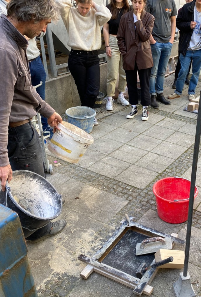 Betonprojekt in der Bayernkaserne - Hochschule München