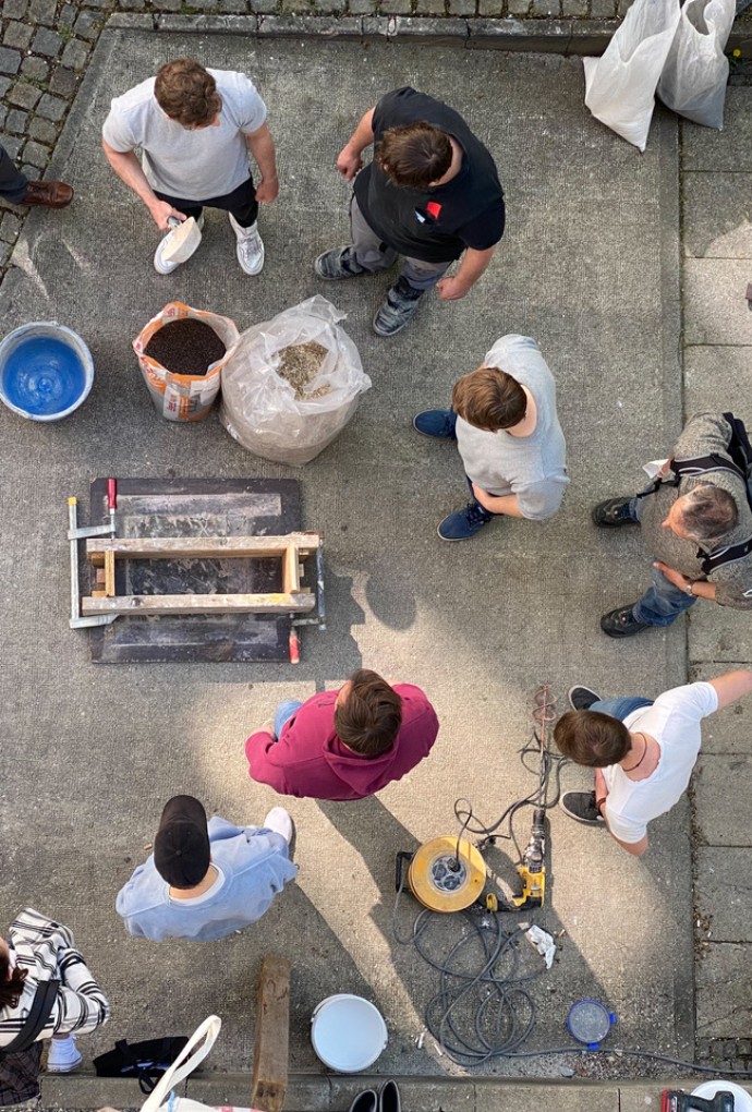 Betonprojekt in der Bayernkaserne - Hochschule München