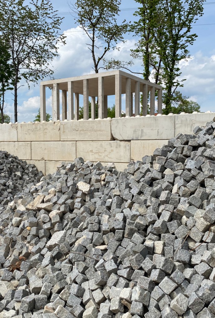 Betonprojekt in der Bayernkaserne - Hochschule München