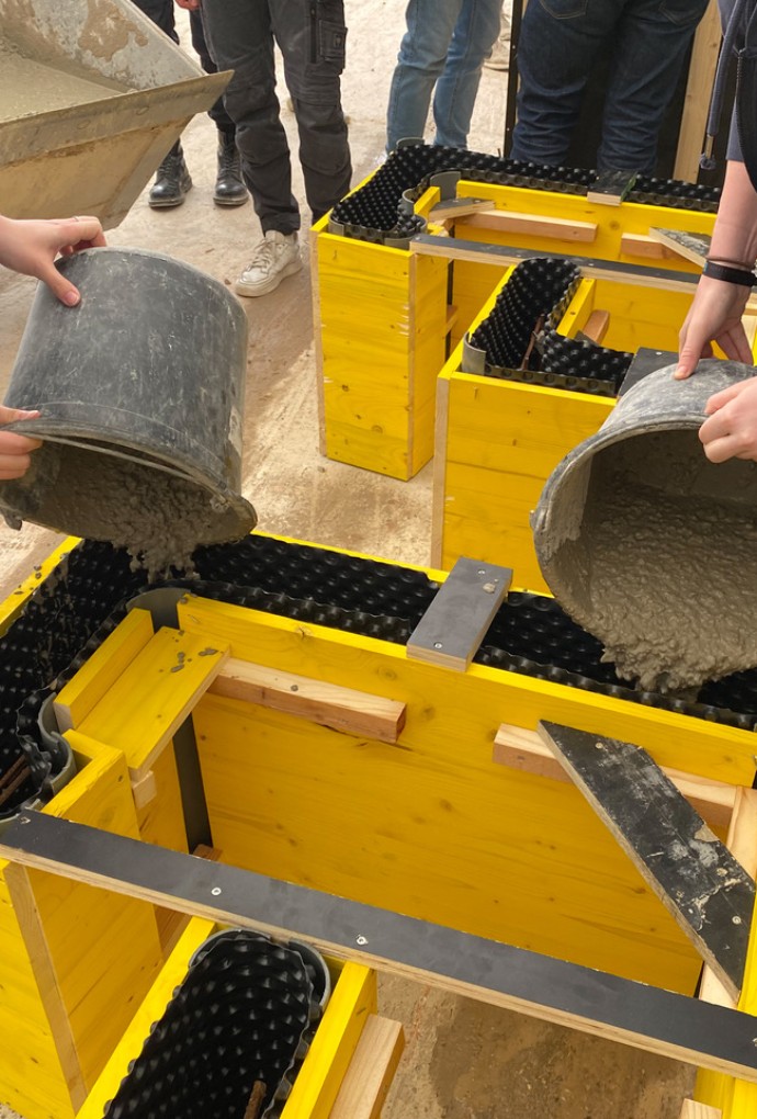 Betonprojekt in der Bayernkaserne - Hochschule München