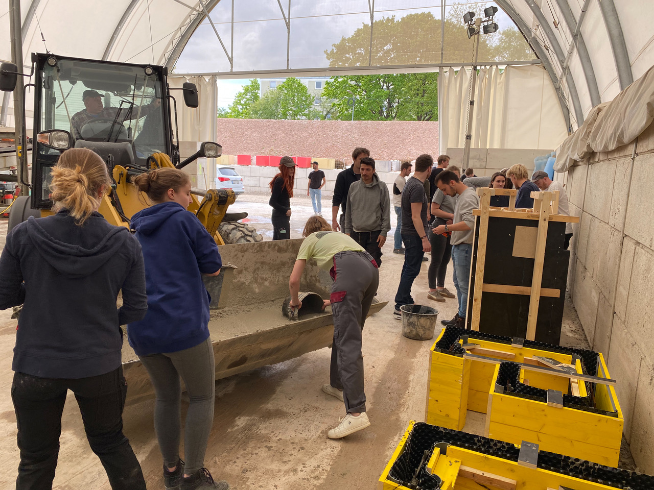Betonprojekt in der Bayernkaserne - Hochschule München