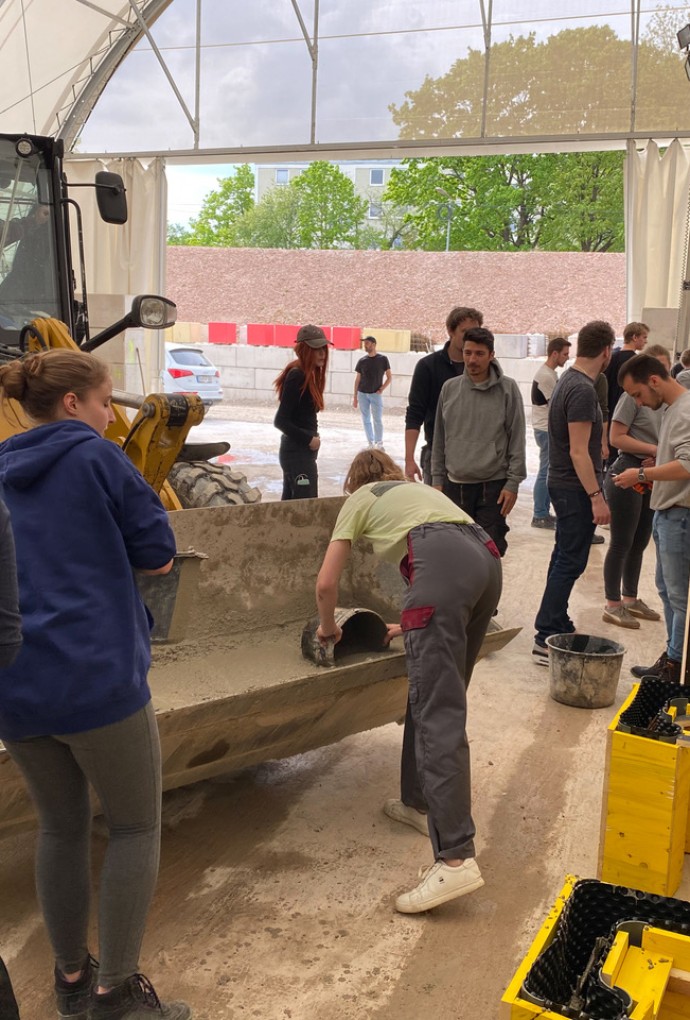 Betonprojekt in der Bayernkaserne - Hochschule München