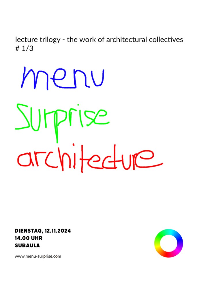 Gastvortrag menu surprise architecture