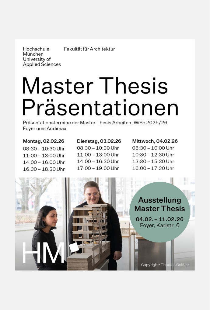 Master Thesis Präsentationstermine WiSe 25/26