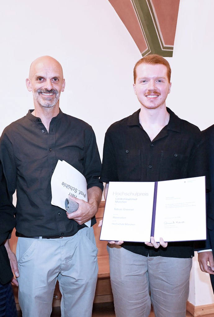 Architekturstudent Tobias Greimel erhält den Hochschulpreis der Stadt München 2026 für seine Masterthesis
