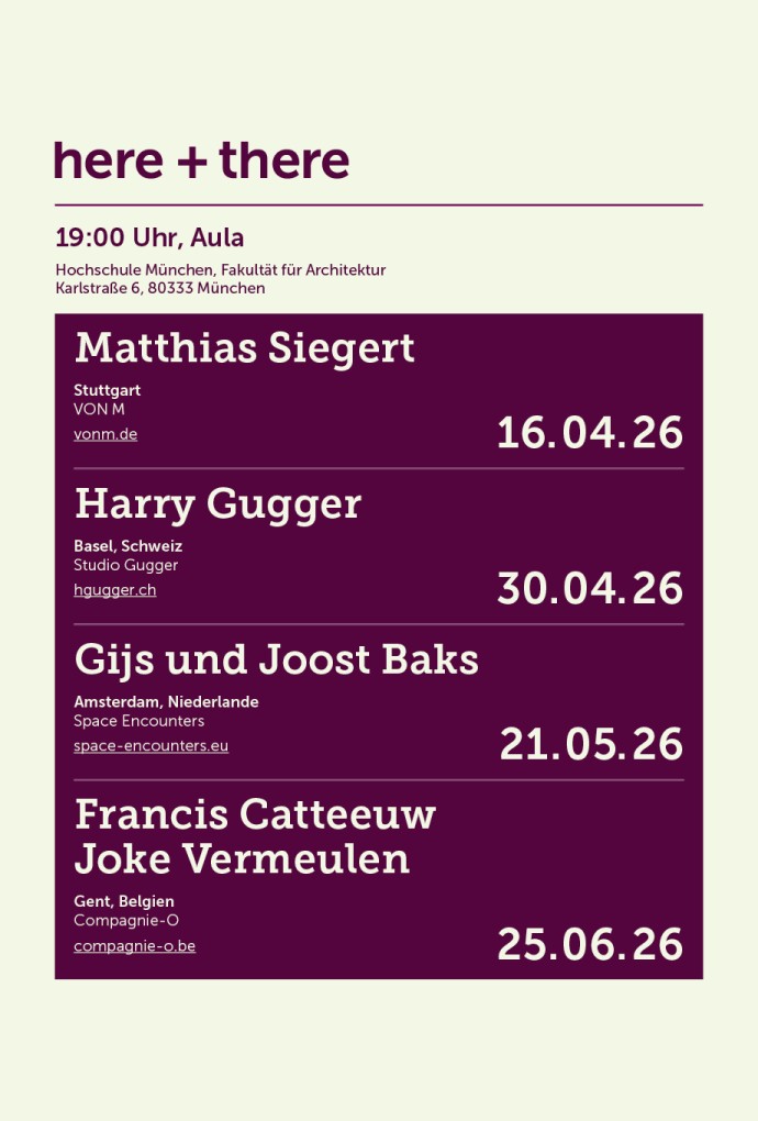 here + there Vortragsreihe SoSe 26