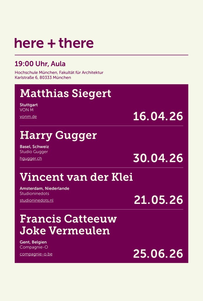 here + there Vortragsreihe SoSe 26