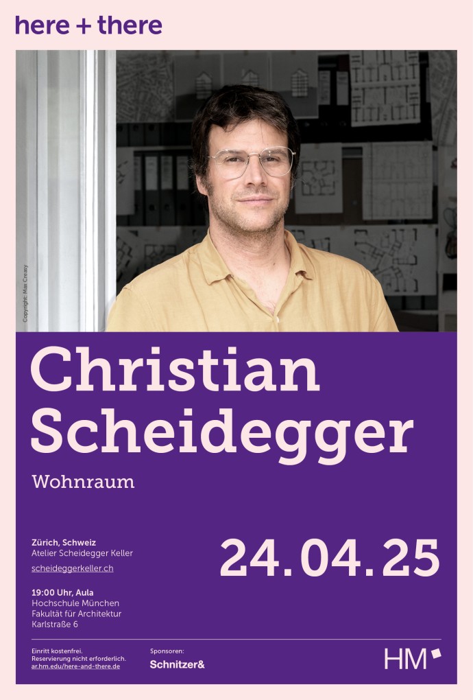 here + there Vortrag von Christian Scheidegger (Copyright Foto: Max Creasy) here + there Vortrag von Christian Scheidegger