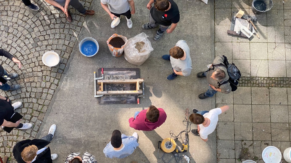 Betonprojekt in der Bayernkaserne - Hochschule München