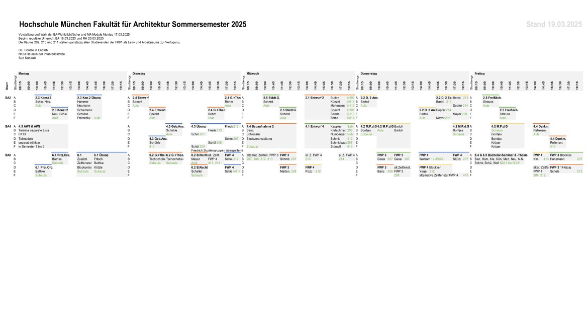 Stundenplan SoSe 25