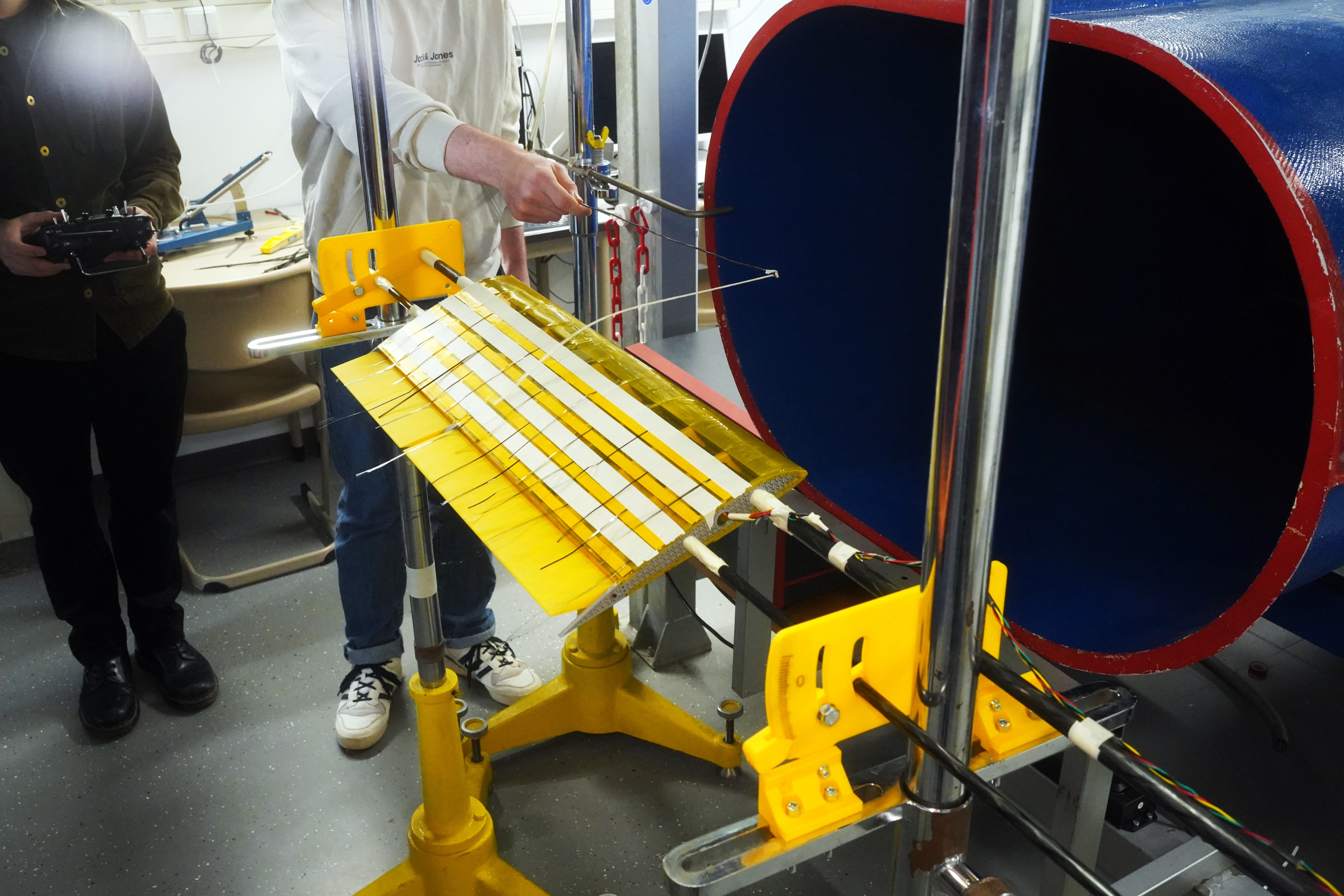 Flügel im Windkanal