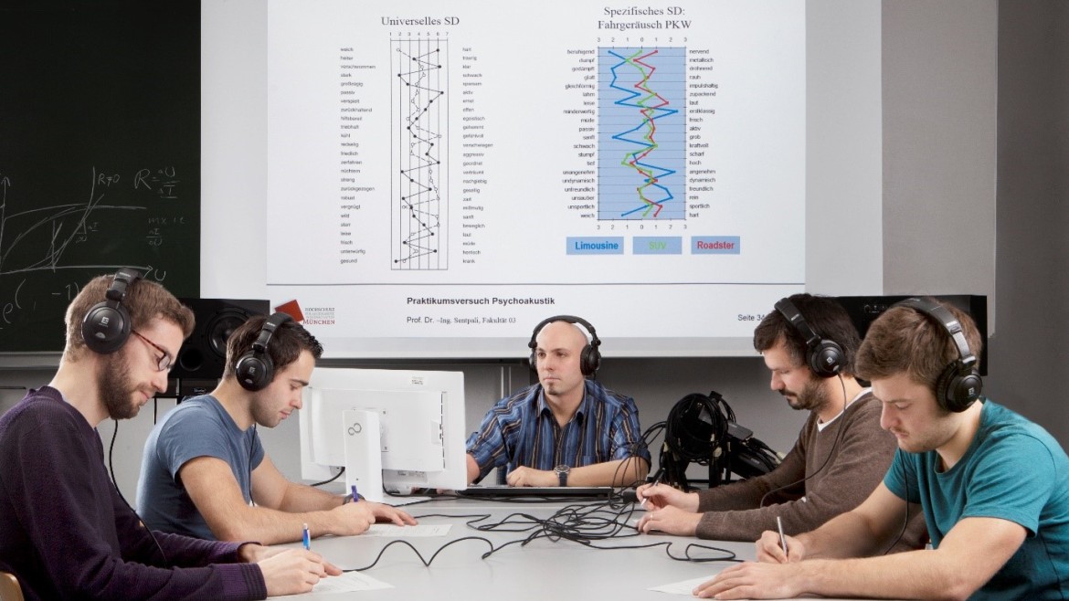 Labor für Akustik und Dynamik - Messung mit Studierenden