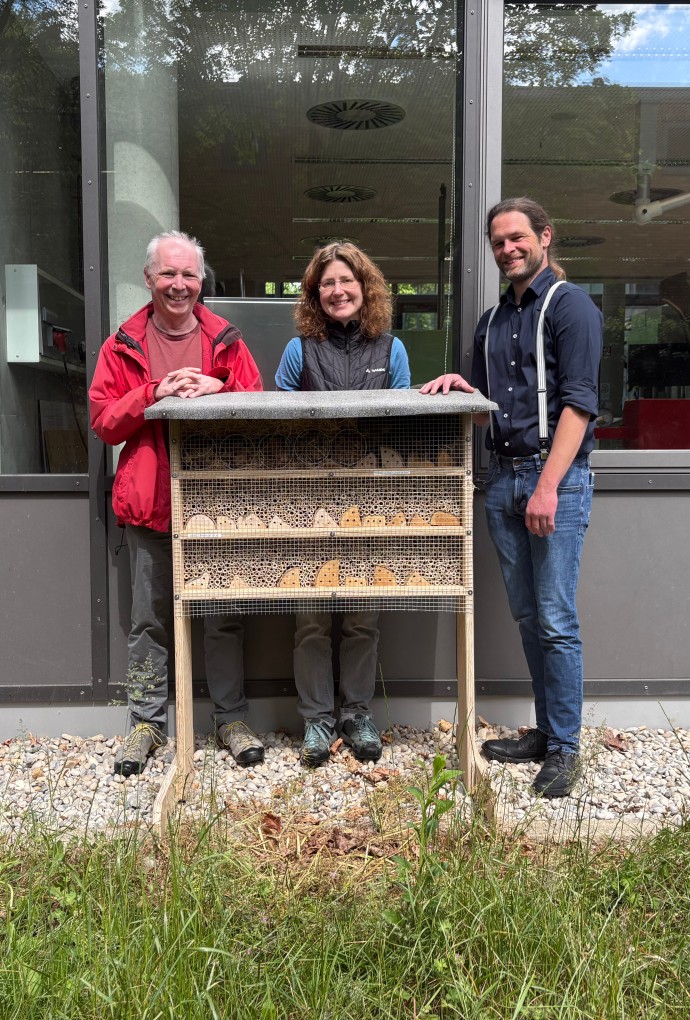 Insektenhotels für mehr Biodiversität an der Hochschule München