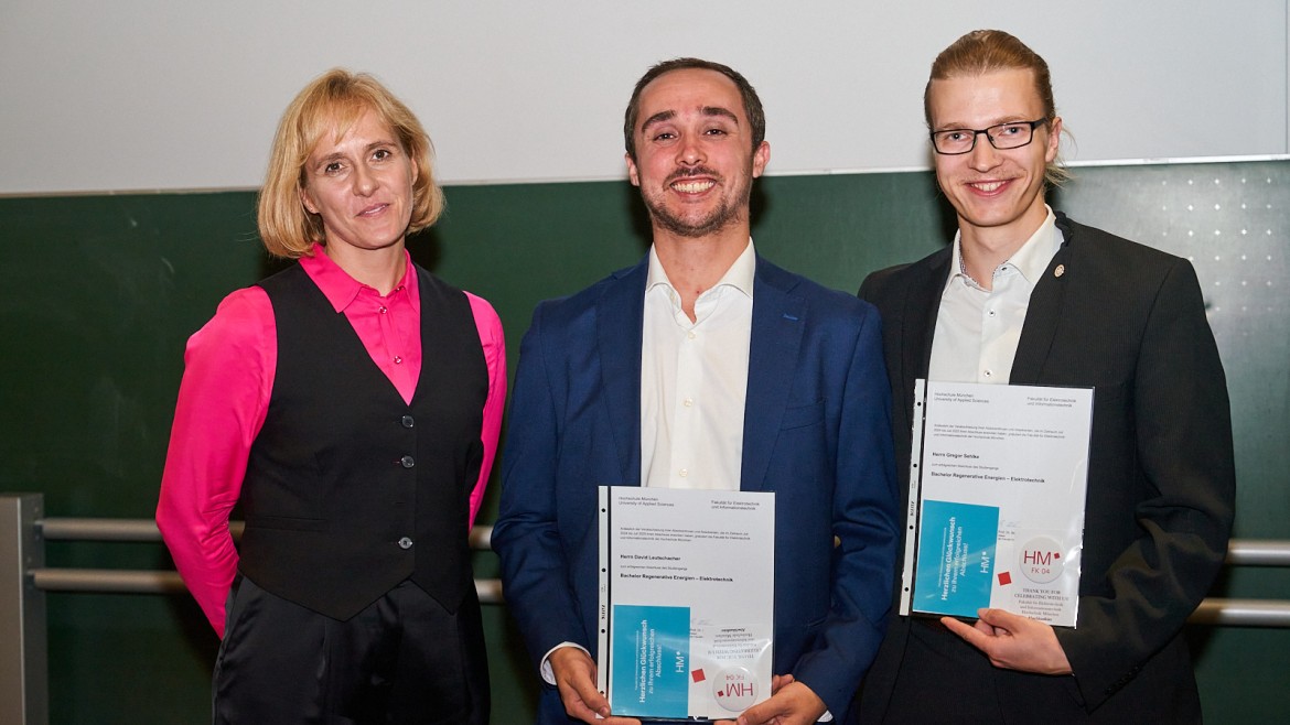 Bachelorabsolventen des Studiengangs Regenerative Energien