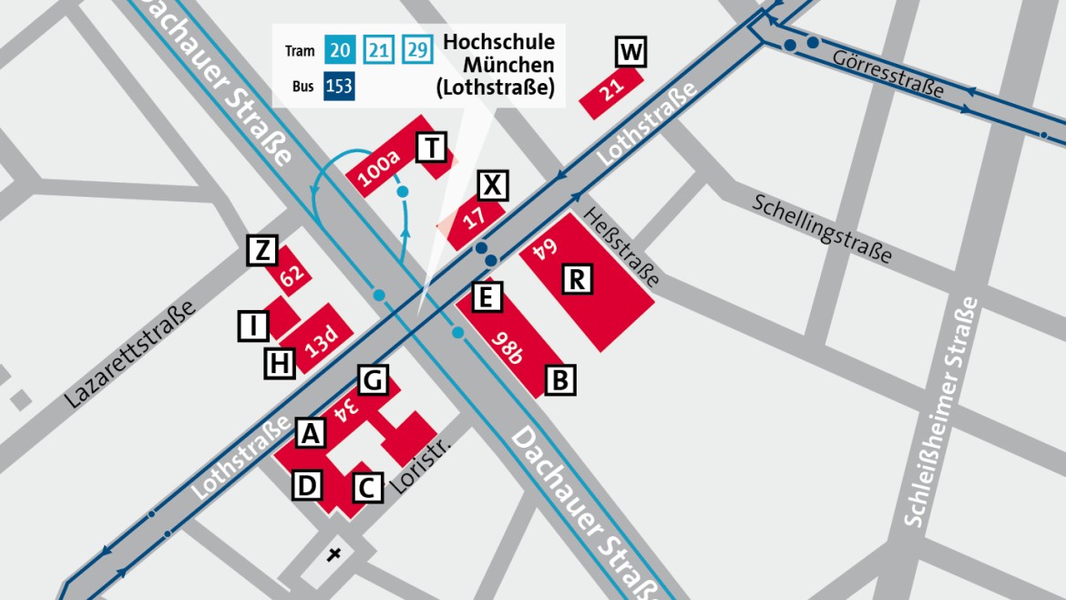 Lageplan Lothstraße