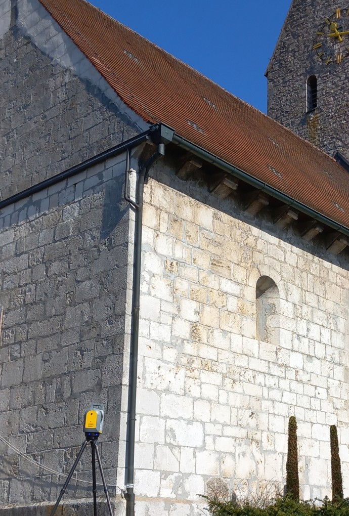Kirche, Laserscanner