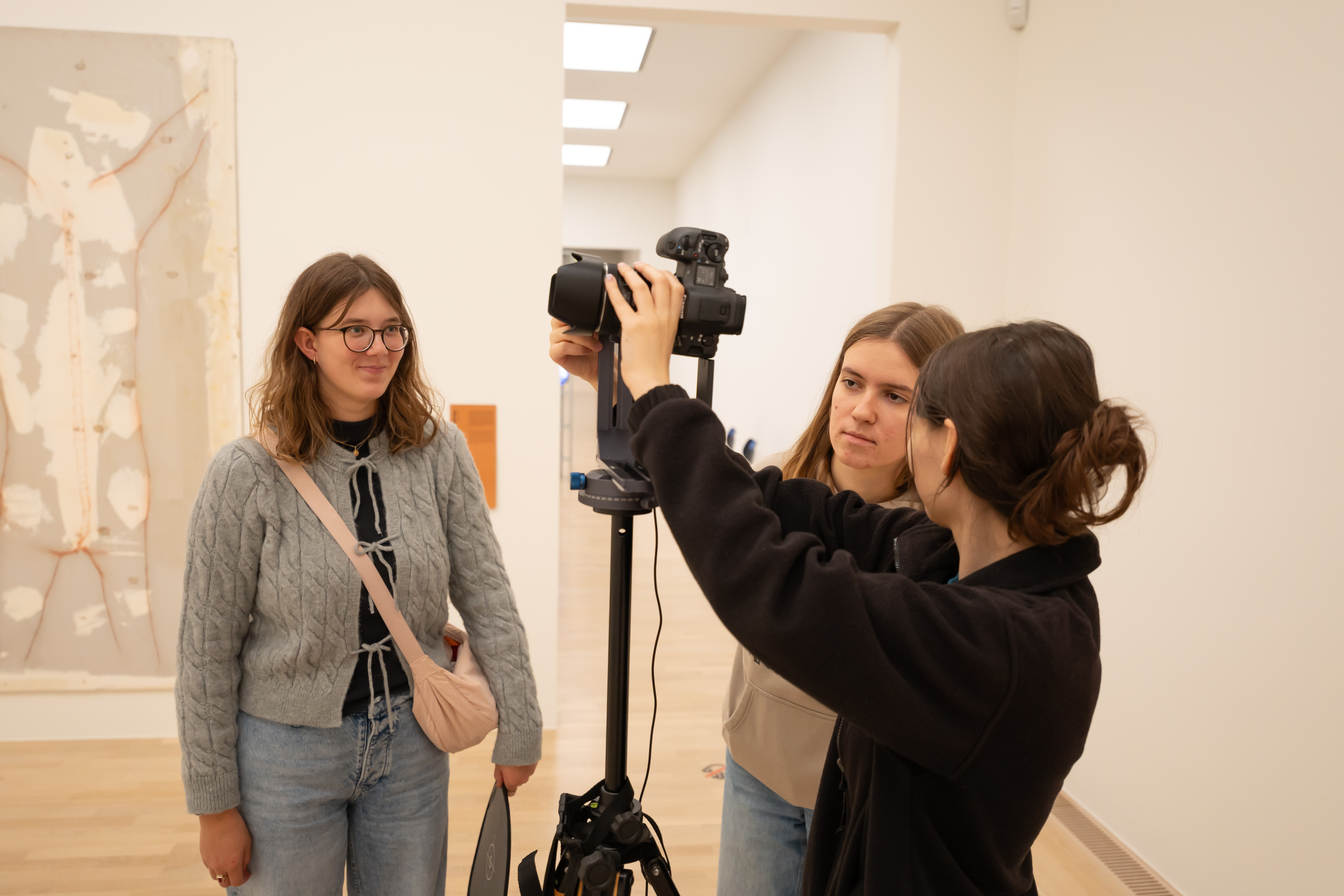 Studierende bei den Aufnahmen