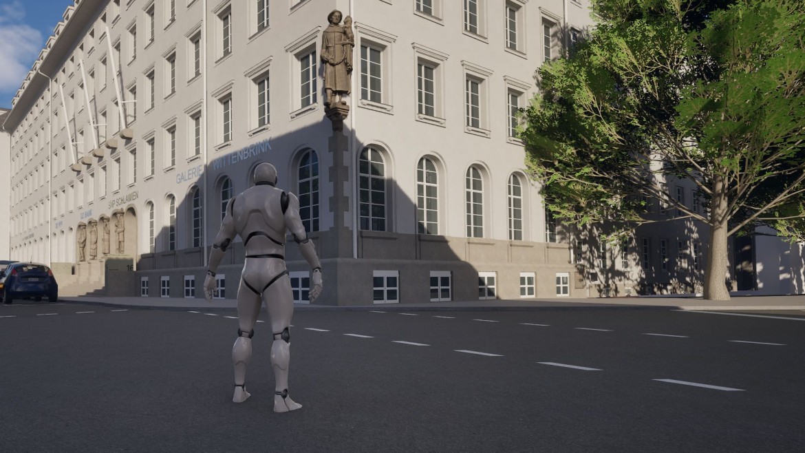 Roboter in Straßenszene